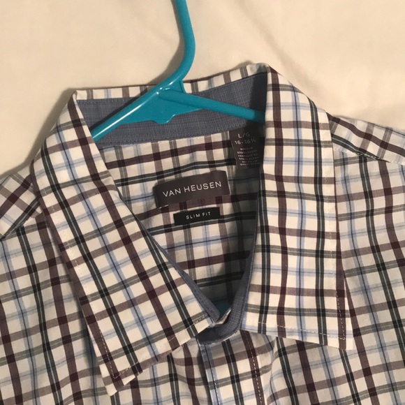 Pair of van heusen short sleeve slim button size L - Picture 2 of 3
